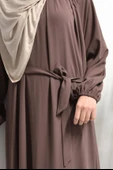 Medine İpeği Elbise Bej thumbnail 2