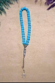 Taş 33lü Erkek Tesbihi Açık Mavi 10 Adet (İmameli - 23 cm, İmamesiz - 13 cm) - 1