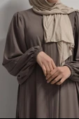 Medine İpeği Balon Kol Ferace Vizon thumbnail 3