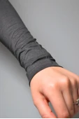 Pratik Tesettür Kolluk Penye Namaz Kolluğu Gri - 3