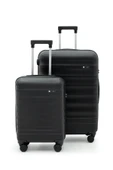 Babil Lüx 2'li Abs Valiz Seti Büyük & Küçük - Siyah - 1