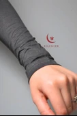 Pratik Tesettür Kolluk Penye Namaz Kolluğu Gri - 4