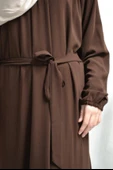 Medine İpeği Elbise Kahverengi thumbnail 2