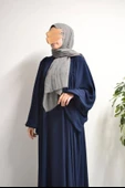Medine İpeği Elbise Lacivert thumbnail 2