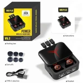 M88 Plus Şarj Göstergeli Powerbank Özellikli Kablosuz Kulakiçi Kulaklık Vantuzlu tutucu HEDİYE thumbnail 7