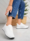 Albishoes Unisex Kışlık Mevsimlik Sneaker Rahat Taban Günlük Kadın Erkek Cilt Sneaker Spor Ayakkabı - 2