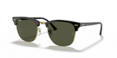 Ray-Ban Clubmaster 3016 W0365 Black/Gold-Green Güneş Gözlüğü - 1