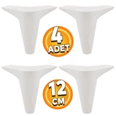 Aspen Mobilya Kanepe Koltuk Tv Ünitesi Baza Çekyat Yatak Ayağı Ayakları 12 Cm Beyaz Ayak (4 ADET) - 1