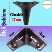 Aspen Lüks Mobilya Kanepe Koltuk Tv Ünitesi Baza Ayağı Ayakları 12 Cm Siyah Ayak (4 ADET) - 2
