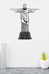 Hz.İsa Lazer Kesim Metal Duvar Tablo 71x84cm - 2