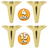 Aspen Lüks Mobilya Kanepe Koltuk Tv Ünitesi Baza Ayağı Ayakları 15 Cm Gold Atın (4 ADET) Plastik - 1