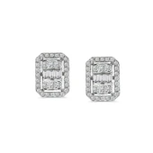 Pırlanta Baget Taşlı Küpe 72 - 1