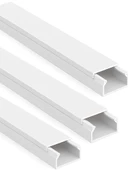 3'lü 2 Metre Kablo Kanalı Seti 25x16mm PVC Yapışkanlı Kolay Montajlı Kablo Düzenleyici - 1