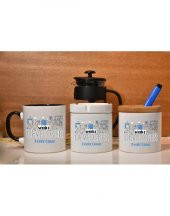 Senior Developer Mesleği Baskılı Kişiye Özel Kupa French Press Kalemlik ve Küllük Hediye Seti - 7