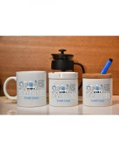 Senior Developer Mesleği Baskılı Kişiye Özel Kupa French Press Kalemlik ve Küllük Hediye Seti - 8