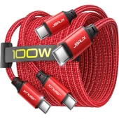 Jsaux 100W Süper Hızlı Usb C - Usb C Kablosu Type-C Hızlı Şarj Kablosu thumbnail 1