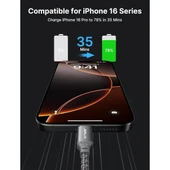 Jsaux 100W Süper Hızlı Usb C - Usb C Kablosu Type-C Hızlı Şarj Kablosu thumbnail 2