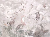 Safari Tilki, Tavşan, Kuş Orman Çocuk Odası Duvar Kağıdı Baskı thumbnail 5