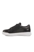 Ayakmod Siyah Beyaz Hakiki Deri Erkek Sneaker Premium 2040 M - 2