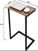 KUZELA  Metal Ayaklı Ahşap Laptop Sehpası. - 3