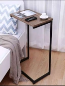 KUZELA  Metal Ayaklı Ahşap Laptop Sehpası. - 2