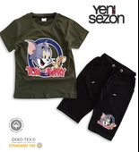 Triliya Pamuklu Unisex Çocuk Kapri Takımı (Cepli & Kordonlu, 3-12 Yaş) TRL-30 - 3