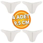 Bellona Rose Berjer Mobilya Kanepe Sehpa Puf Koltuk Ayağı 9.5 Cm Beyaz Baza Ayakları (4 ADET) - 1