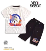 Triliya Pamuklu Unisex Çocuk Kapri Takımı (Cepli & Kordonlu, 3-12 Yaş) TRL-30 - 5