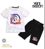 Triliya Pamuklu Unisex Çocuk Kapri Takımı (Cepli & Kordonlu, 3-12 Yaş) TRL-30 - 4