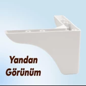 Bellona Rose Berjer Mobilya Kanepe Sehpa Puf Koltuk Ayağı 9.5 Cm Beyaz Baza Ayakları - 5