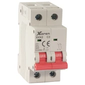 Xkoren 10kA 2P C Tipi 20A Otomatik Sigorta (6 Adet) (Kutu) - 1