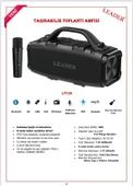 LEADER LP330 IPX5 Bluetooth SD USB AUX FM Radyo Kablosuz Mikrofon TAŞINABİLİR TOPLANTI AMFİSİ - 2