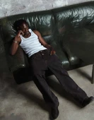 Premium Fitilli Streetwear Atlet Beyaz - 3