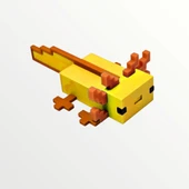 Minecraft Sarı Aksolotl Axolotl Figür - 1