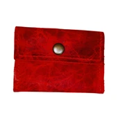 Hakiki Deri Erkek Cüzdan & Kartlık Yatay Model - Kırmızı thumbnail 1