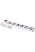 F307B 6'lı Anahtarlı Universal Grup Priz 3 Metre Pratik Orta Mesafe Priz - 1