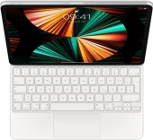 Apple Magic Keyboard: 12.9 inç iPad Pro için iPad klavyesi ve kılıfı, harika yazma deneyimi, yerleşik trackpad, Almanca - Beyaz thumbnail 4
