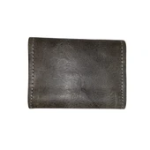 Hakiki Deri Erkek Cüzdan & Kartlık Yatay Model - Koyu Gri thumbnail 2