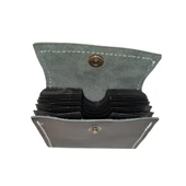 Hakiki Deri Erkek Cüzdan & Kartlık Yatay Model - Koyu Gri thumbnail 3