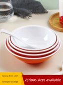 Melamin Restoran Kasesi - 6 inç A5 Turuncu Beyaz [3 Kat Kalınlaştırılmış] - 2