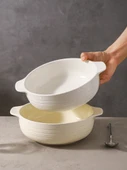 Kulplu Çorba Kasesi - 20 cm - Beyaz - 5