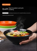 Melamin Noodle Kasesi - 7 inç Kahve Beyaz [A5 melamin] - 11