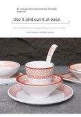 A5 Melamin Hot Pot Yemek Takımı - Platin Dört Parça Set 11 thumbnail 7