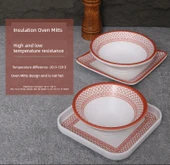 A5 Melamin Hot Pot Yemek Takımı - Platin Dört Parça Set 30 - 10