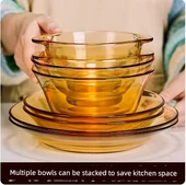 Amber Cam Tabak - Xibi 0421 Düz Açık Altın Cam Tabak thumbnail 6