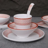A5 Melamin Hot Pot Yemek Takımı - Platin Dört Parça Set 20 - 3