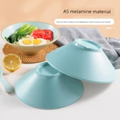 Toprak Fırın Altın Melamin Ramen Kasesi - 11 inç + Kaşık 7085 - 2