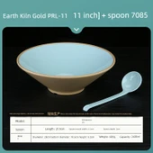 Toprak Fırın Altın Melamin Ramen Kasesi - 11 inç + Kaşık 7085 - 1