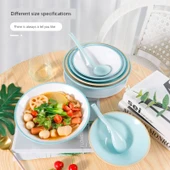 Toprak Fırın Altın Melamin Ramen Kasesi - 11 inç + Kaşık 7085 - 4