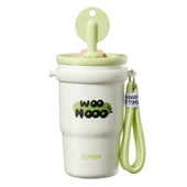 Çift Taraflı Paslanmaz Çelik Termos - 650ml - Açık Yeşil - 1